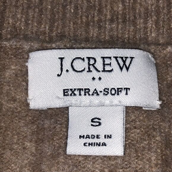 J.Crew Women’s Extra Soft Sweater Split Hem Brown Wool Blend Size Small - Picture 3 of 15